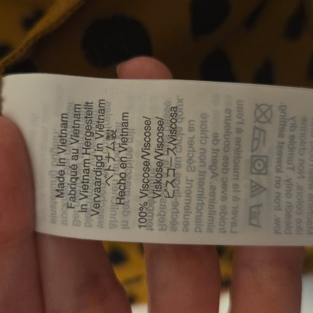 Madewell Mustard Yellow Pencil Skirt with Black Spot Print - Picture 3 of 3